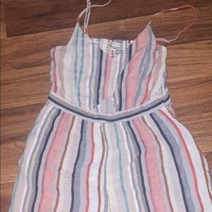 American Eagle summer stripe romper colorful